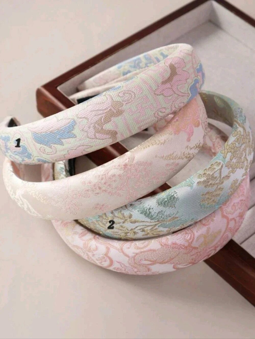 Pastel Brocade Padded Headband